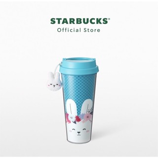 พร้อมส่ง‼️ Starbucks Rabbit Flower Crown Tumbler 16oz. ทัมเบลอร์สตาร์บัคส์พลาสติก ขนาด 16ออนซ์