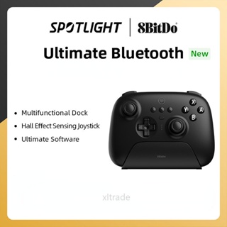 8bitdo Ultimate ตัวควบคุมเกมบลูทูธไร้สาย พร้อมแท่นชาร์จ สําหรับ NS และ PC Windows 10 11 Steam Bluetooth Version