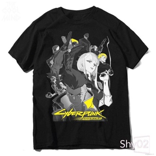  พร้อมส่ง  Shy เสื้อยืดผช เสื้อยืด พิมพ์ลายอนิเมะ DISTRO Cyberpunk Edgerunners สําหรับผู้ชาย S-3XL_12