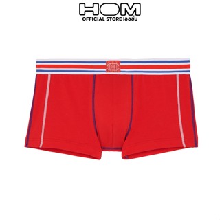 HOM (ออฮ์ม)  รุ่น 402513-00PA กางเกงในชาย Trunk Cotton ลุคสปอร์ตสุดเท่ห์ นุ่มยืดหยุ่นพร้อมเทคโนโลยี Ceravida Fresh