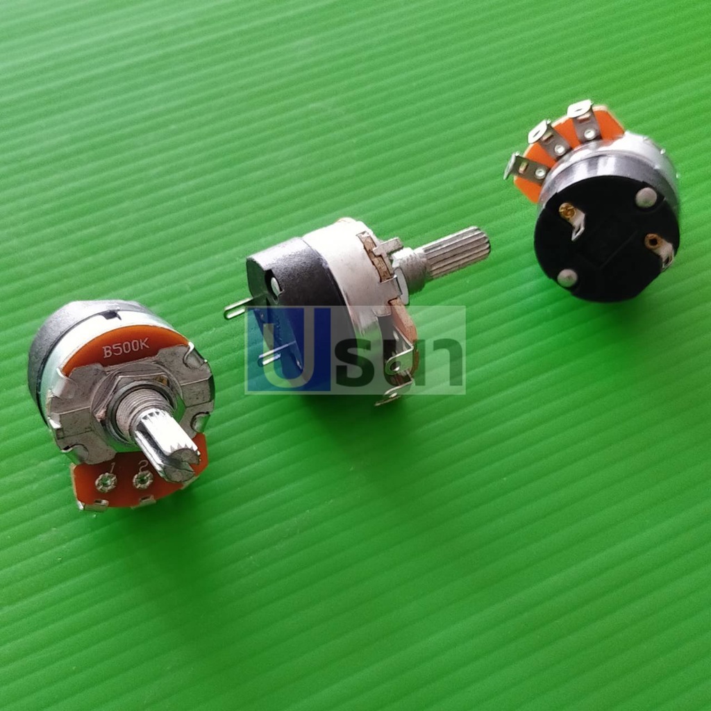 วอลลุ่ม ความเร็ว ความร้อน เครื่องทำน้ำอุ่น โพเทนชิโอมิเตอร์ Potentiometer แกน 20mm 3 ขา มีสวิทช์ #WH138-A20 (1 ตัว)