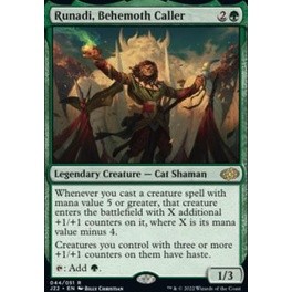 Runadi, Behemoth Caller การ์ด Magic The Gathering ของแท้จากชุด Jumpstart 2022