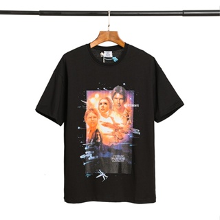 VETEMENTS แฟชั่นใหม่ปักโลโก้ + Star Wars พิมพ์ฝ้ายแขนสั้นเสื้อยืด_05