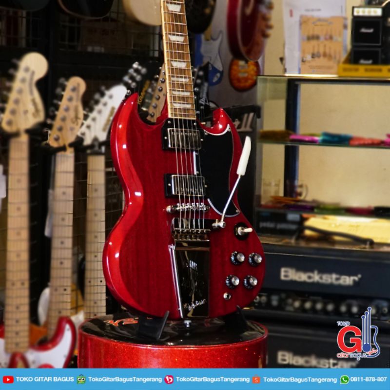 Epihone SG Standard 60s Maestro Vibrola เชอร์รี่วินเทจ
