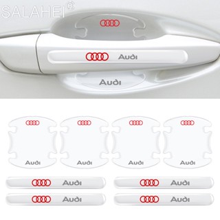 สติกเกอร์ใส ป้องกันรอยขีดข่วน สําหรับติดลูกบิดประตูรถยนต์ Audi A1 A2 A3 A4 A5 A6 A7 A8 Q2 Q3 Q4 Q5 Q7 Q8 TT 4 8 ชิ้น