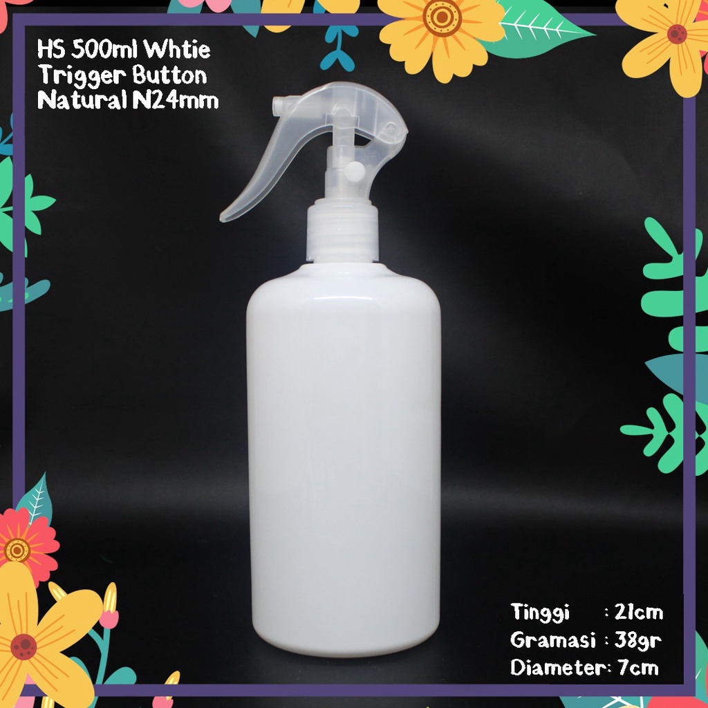 HS ขวดสีขาว 500 มล. พร้อมหมวก TRIGGER ธรรมชาติ N24 พลาสติกนําเข้า PET LAUNDRY PERFUME FRAGRANCE PACK