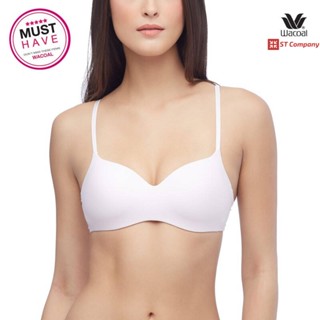 Wacoal Wireless Bra บราครึ่งเต้า ไม่มีโครง 3/4 Cup Seamless (ไร้ตะเข็บ) รุ่น WB3A14 สีครีม (Cr)  เสื้อชั้นใน ชุดชั้นใน