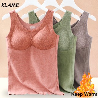 Klame ชุดชั้นใน เสื้อกล้าม ลูกไม้ เซ็กซี่ พลัสไซซ์ ยืดหยุ่นสูง ไร้รอยต่อ สําหรับผู้หญิง KLM178