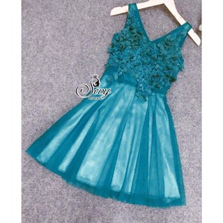 Sale Sevy the emerald 3D V-Neck a dress.