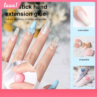 Pinpai กาวต่อเล็บเจล แบบใส สีชมพูนู้ด ไม่เหนียวติด ใช้งานง่าย 15 มล Extension Glue Nail Polish Cod