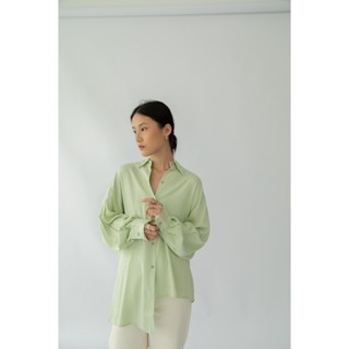 Shopatvelvet - Studio Now Rhythm Shirt Mint เสื้อเชิ้ต ผ้ากํามะหยี่