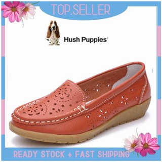 HUSH PUPPIES รองเท้าโลฟเฟอร์ ส้นแบน แบบสวม สําหรับผู้หญิง