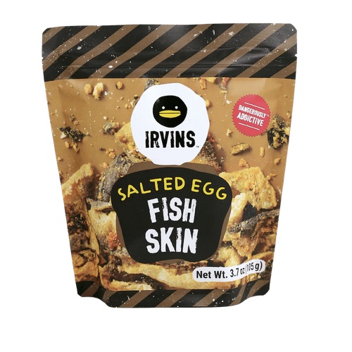 Irvins Fish Skin Salted Egg 80g เออร์วิ้น หนังปลากรอบ นำเข้าจากประเทศสิงคโปร์