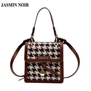 Jasmin NOIR กระเป๋าสะพายไหล่ กระเป๋าถือ ผ้าขนสัตว์ สําหรับสตรี