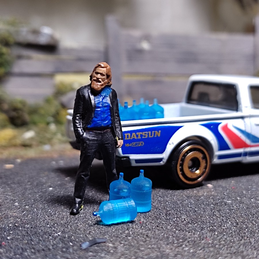 Aqua Mineral Gallon Bottle 1/64 Scale Diorama Diecast Hotwheels Matchbox