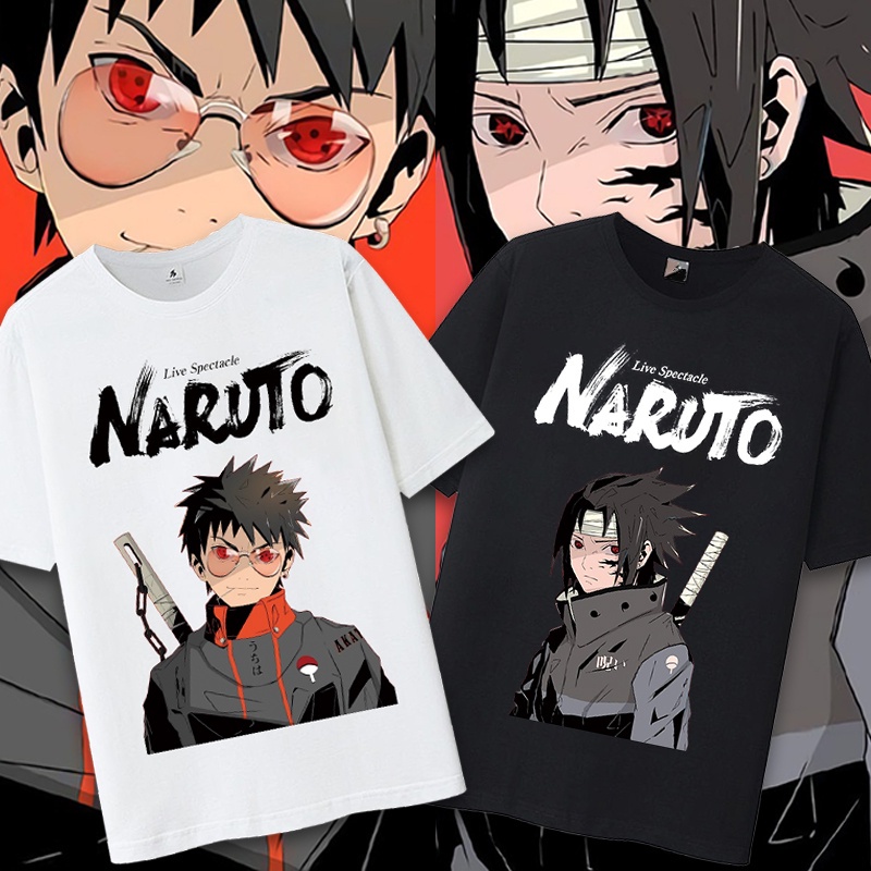 Naruto Sasuke Naruto Short-sleeved T-shirt Unisex Couples Loose Trend Summer Half-sleeved Clothes Bottoming Shirt_07