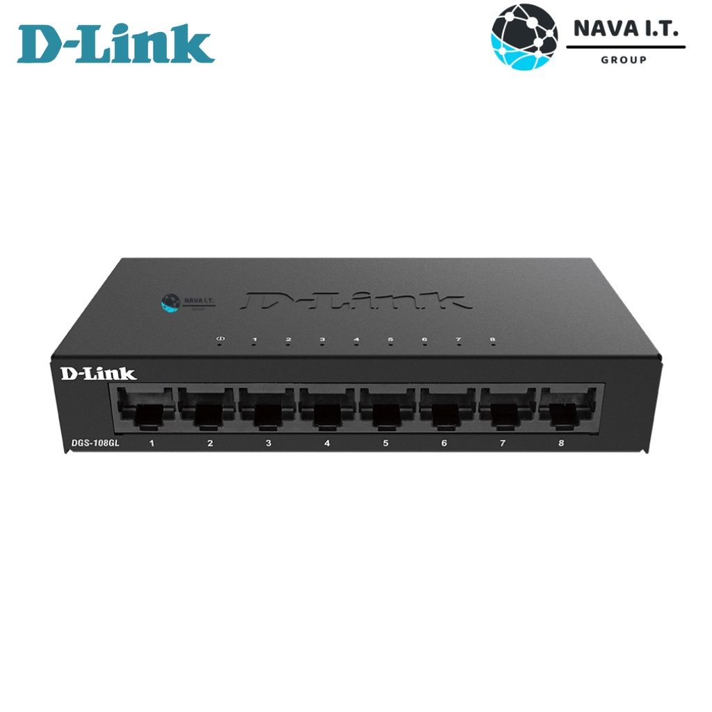 ⚡️กรุงเทพฯด่วน1ชั่วโมง⚡️ D-LINK DGS-108GL 8 PORT GIGABIT METAL UNMANAGED DESKTOP SWITCH ประกันตลอดการใช้งาน