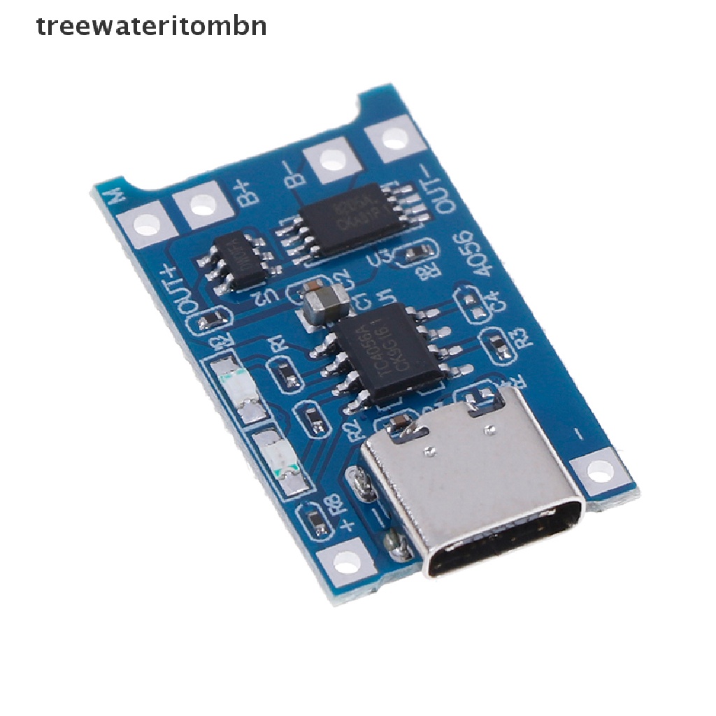 (Tt) โมดูลบอร์ดชาร์จลิเธียม Type-C TP4056 18650 5V 1A treewateritombn