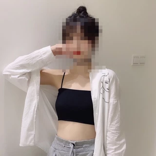 สายเดี่ยวเกาะอกไร้ขอบเสริมฟองน้ำ งานดี | มีฟองน้ำ