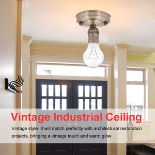 Hom-E E26/E27 Vintage Industrial Ceiling/Wall Light Base Holder Pendant Bulb Lamp Screw Socket