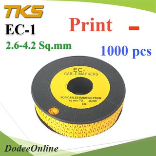 .เคเบิ้ล มาร์คเกอร์ EC1 สีเหลือง สายไฟ 2.6-4.2 Sq.mm. 1000 ชิ้น (พิมพ์เครื่องหมาย ลบ ) รุ่น EC1-9Minus DD