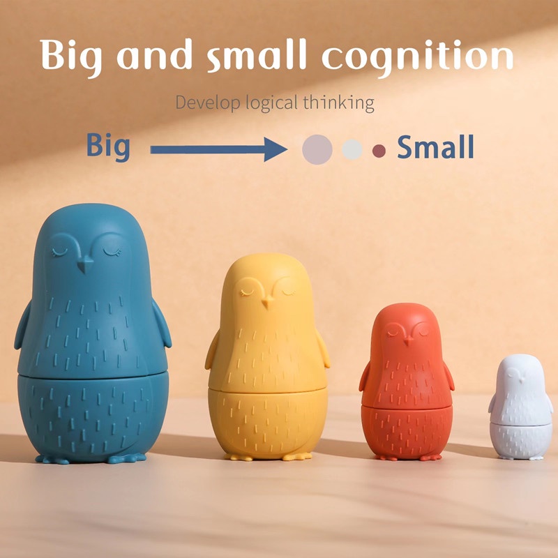 ของเล่นตุ๊กตาเพนกวิน ซิลิโคน เกรดอาหาร ปลอด BPA เสริมการเรียนรู้เด็กทารก และเด็กวัยหัดเดิน ราคา ถูกที่สุด ดีลบีเคเค แกลเลอรีภาพที่ 3