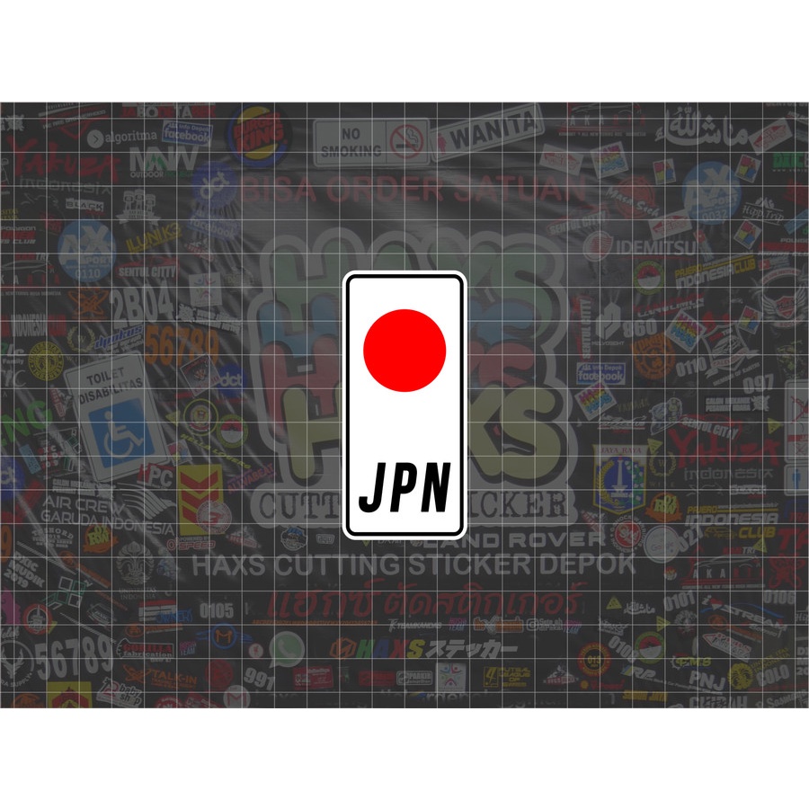 สติ๊กเกอร์ตัด JPN Flag V2 ขนาด 4.5 ซม. สําหรับรถจักรยานยนต์