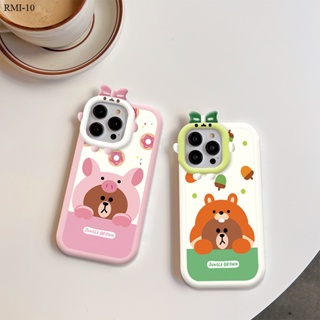 Xiaomi Redmi 12C 10C 10 10A 9A 9 9C 9T A1 สำหรับ Cartoon Cute Bear เคส เคสโทรศัพท์ เคสมือถือ Full Back Cover Soft Silicone Cases Shockproof Casing Protective Shell