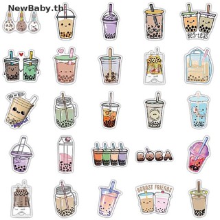 Newbaby สติกเกอร์ PVC ลายชานมไข่มุก สําหรับติดตกแต่งกีตาร์ หมวกกันน็อค แล็ปท็อป 50 ชิ้น