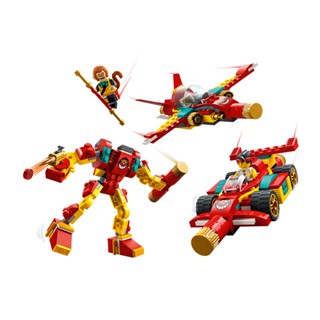 ✑❖✆LEGO LEGO Monkey King Variety Toy Box 80030 Children s Mech Aircraft Anime Model Building Block ของเล่น