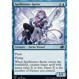 Spellstutter Sprite การ์ด Magic The Gathering ของแท้จากชุด Jumpstart 2022