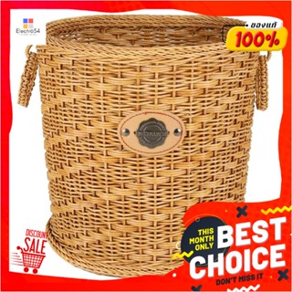 BASKET ตะกร้าทรง D มีหู MONARCH 27x25x26 ซม. สีน้ำตาลBASKET MONARCH NATURE 27X25X26CM