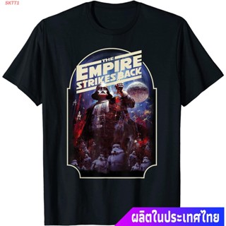 ผ้าฝ้ายแท้เสื้อยืดแขนสั้น Star Wars The Empire Strikes Back Vintage Poster T-Shirt Sports T-shirtS-4XL_04