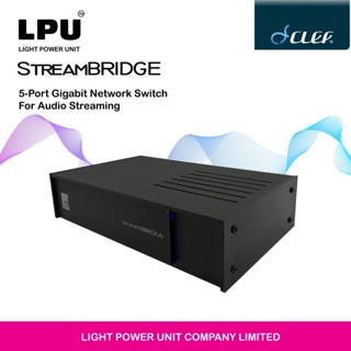 StreamBRIDGE เป็นเน็ทเวิร์ค สวิทช์ที่มีช่องแยกสาย LAN จำนวน 5 ช่อง สำหรับต่อกับเครื่องเสียง ในระบบ Network