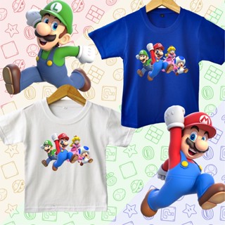 เสื้อยืด พิมพ์ลาย Mario Crowded สําหรับเด็ก