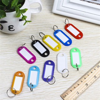 Multicolor Plastic Keychain Fob Luggage Identifier Label Markable ID Tags Luggage Tags Hotel Dorm Number Tag Key Ring Marker Accessories