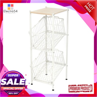 2-TIER ชั้นวาง 2 ชั้น STACKO SCANDI 33.5x39x97.5 ซม. สีขาว2-TIER SHELVING UNIT STACKO SCANDI 33.5X39X97.5CM WHITE