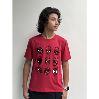 Marvel Boy Spider-Man family -T Shirt - เสื้อเด็กโต Size 3-13 ปี ลายสไปรเดอร์แมนครอบครัว  สินค้าลิขสิทธ์แท้100% cha_04