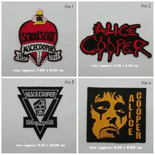 ตัวรีดติดเสื้อ งานปัก ตกแต่งเสื้อผ้า แจ๊คเก็ต Alice Cooper Embroidered Iron on Patch  DIY