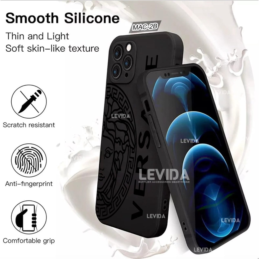 Vivo Y02 Vivo Y02T Mac02 Case Image Soft Case สีดํา Vivo Y02 Vivo Y02T