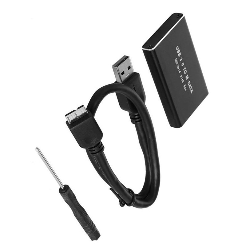 Msata to USB 3.0 SSD Enclosure ฮาร์ดไดรฟ์ภายนอกกล่องดิสก์สําหรับ 30x50 มม.30x30 มม.MSATA SSD