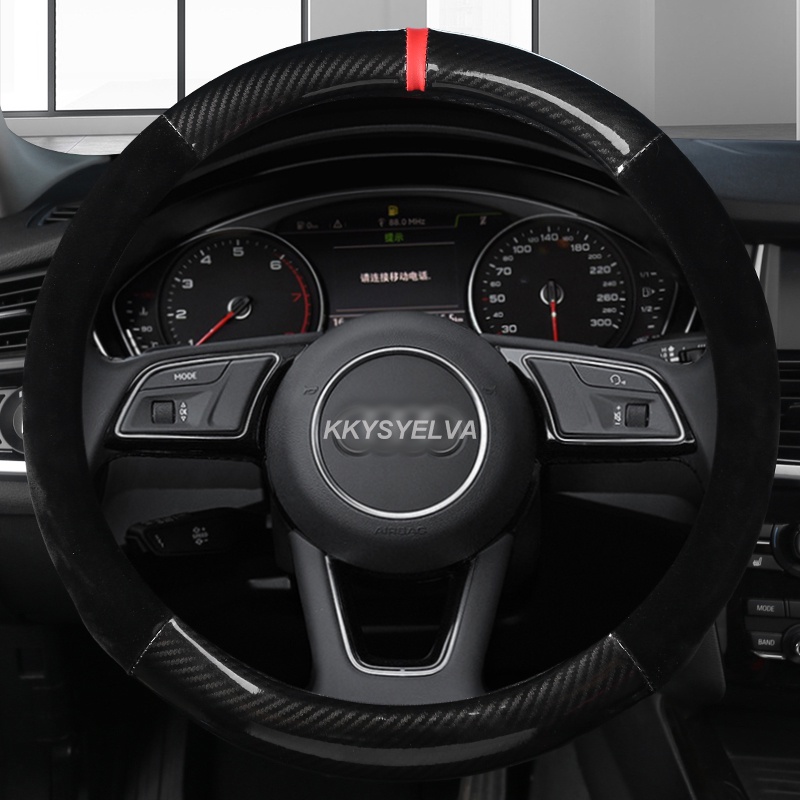 รถหนังพวงมาลัย 37 38 ซม.15 "ลื่นสําหรับ Audi A1 A2 A3 A4 A5 A6 A7 A8l Q2 Q3 Q5 Q7 S1 S2 S3 Sportback