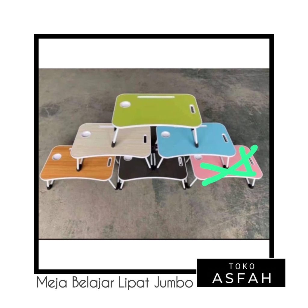 FOLDING JUMBO STUDY TABLE / MULTIPURPOSE FOLDING TABLE / 3-HOLE LAPTOP TABLE