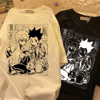 Y2k เสื้อยืดลําลอง สําหรับสตรี แขนสั้น คอกลม พิมพ์ลายอนิเมะ Kawaii Hunter X Hunter Killua Zoldyck_02