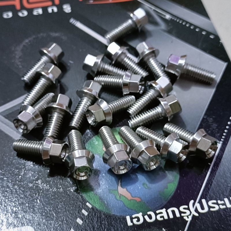 [ราคาส่ง]‼️น๊อต M6x15 สแตนเลส กลึง หัวเหลี่ยม CNC-C1 เฮงสกรู (ราคาต่อ1ตัว)