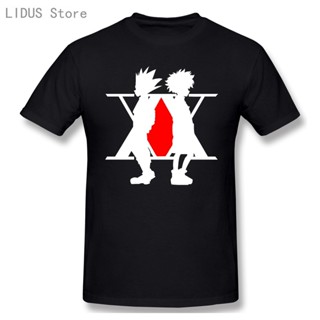 ใหม่ เสื้อยืด ผ้าฝ้าย พิมพ์ลายการ์ตูน Hunter X Gon Killua HXH สีเทา สีขาว สําหรับผู้ชาย ผู้หญิง Basic_02