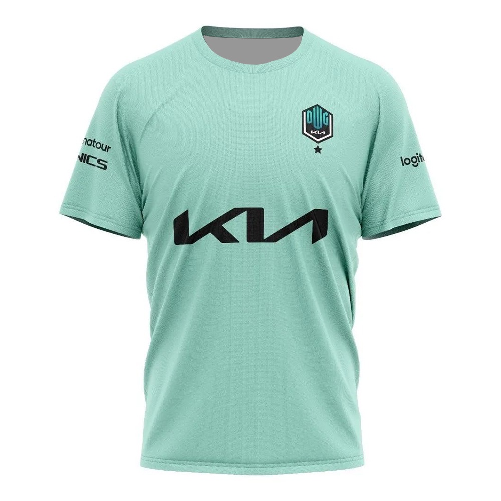 เสื้อกีฬาแขนสั้น ลายทีม DWG DK Jersey LOL LCK Showmaker Canyon Kellin Deokdam Hoya 2022 สีเขียวมิ้นท