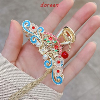 Doreen กิ๊บติดผม รูปพัดฉลาม สไตล์จีน อินเทรนด์ สําหรับผู้หญิง