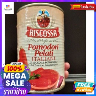 วัตถุดิบ Riscossa Peeled Tomatoes มะเขือเทศ ปอกเปลือกในน้ำ มะเขือเทศ ริสคอสซ่า 400กรัมRiscossa Peeled Tomatoe