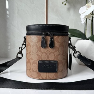 COACH C9843 BARREL CROSSBODY IN SIGNATURE CANVAS